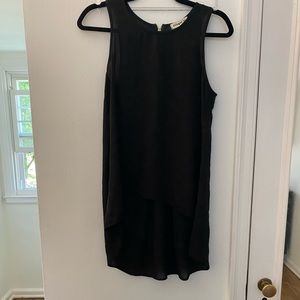 Black tank shell, high low bottom